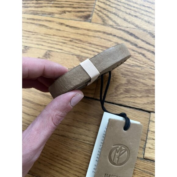 Massimo Palomba Desert Brown Leather Thin Belt Handmade 01/50 Size 80 Puccini main image 5